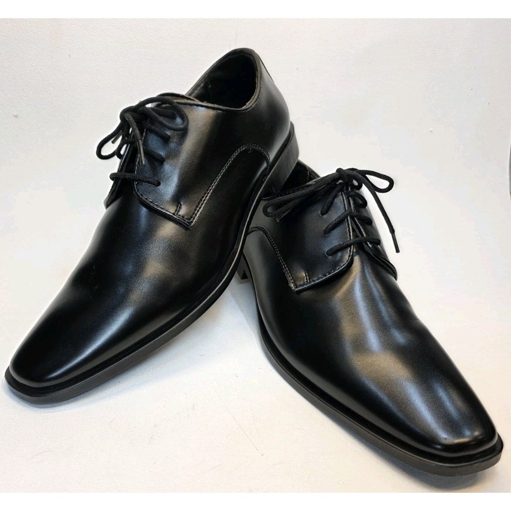 Mens Size 11.5 Joseph Abound Black Leather Wingtip Lace-Up Oxford Dress Shoes